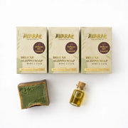 Avaraé Deluxe Halep Sabunu 3'lü Paket — %40 Defne Yağı · 3 × 150 g