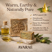 Avaraé Deluxe Halep Sabunu 6'lı Paket — %40 Defne Yağı · 6 × 150 g
