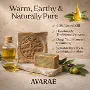 Avaraé Hamam Ritüeli Seti — Kese + Halep Sabunu %40 Defne